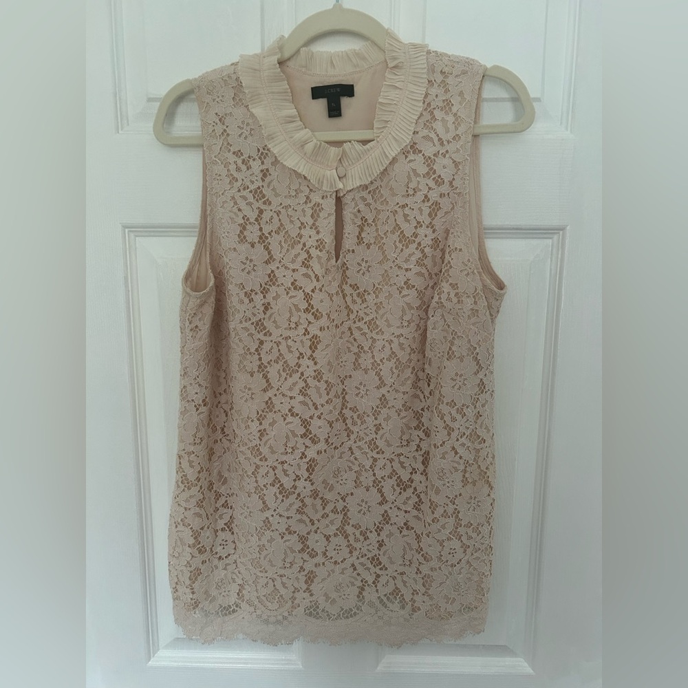 J. Crew Lace Sleeveless Blouse